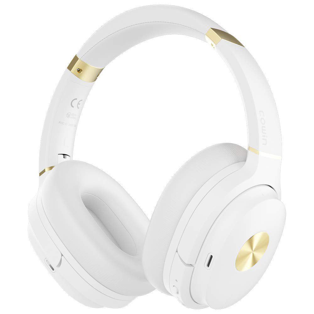 Wireless White ANC Headphones