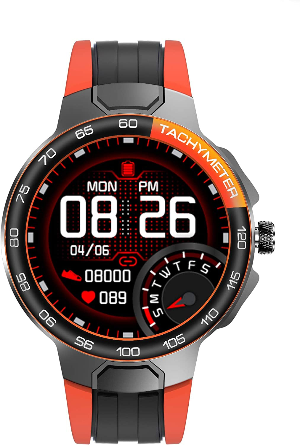 Sporty Orange Fit Watch