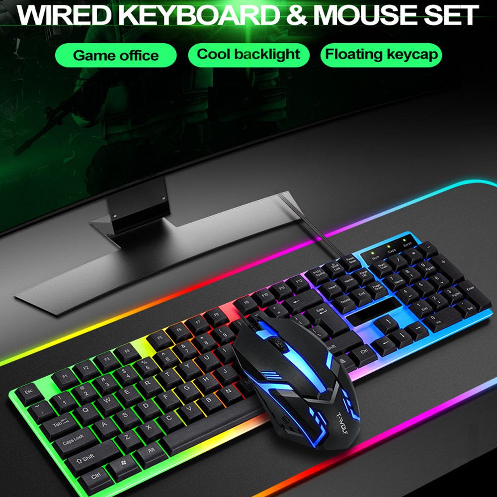 RGB Wired Gaming Keyboard and Mouse Combo