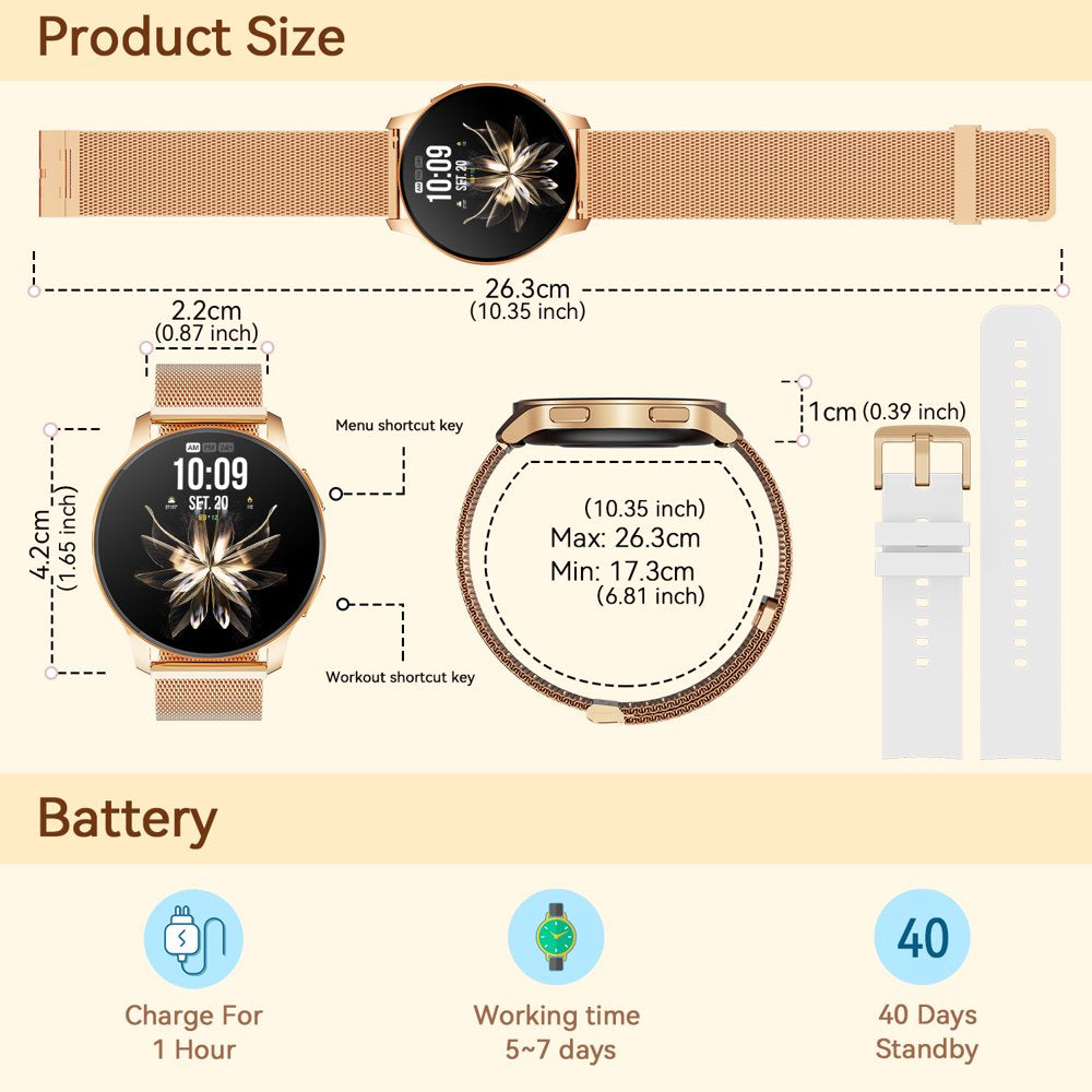 Gold Fitness Smartwatch 1.33