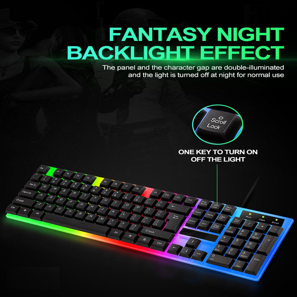 RGB Wired Gaming Keyboard and Mouse Combo