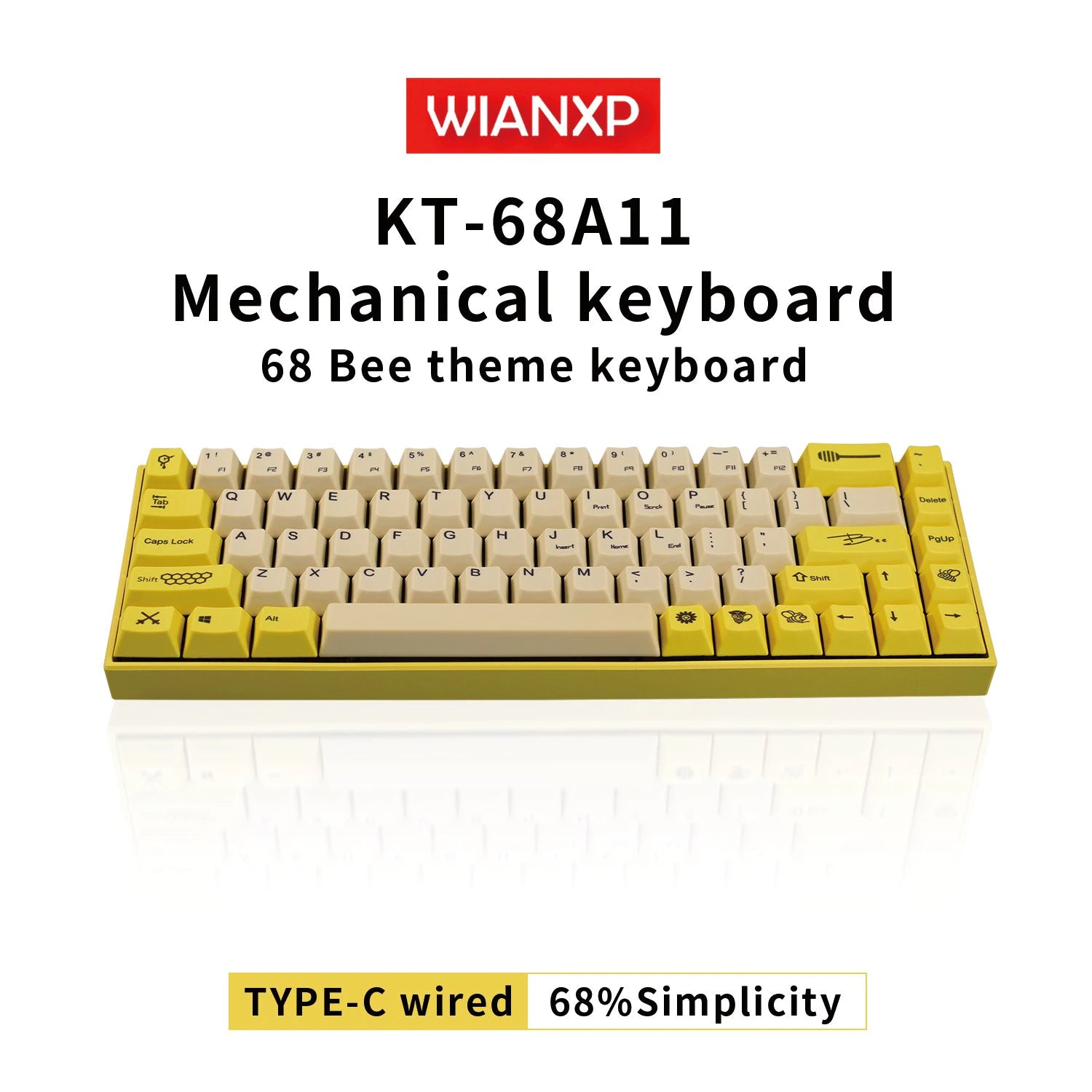 KT68 Mechanical Keyboard, Cherry Switch Keyboard