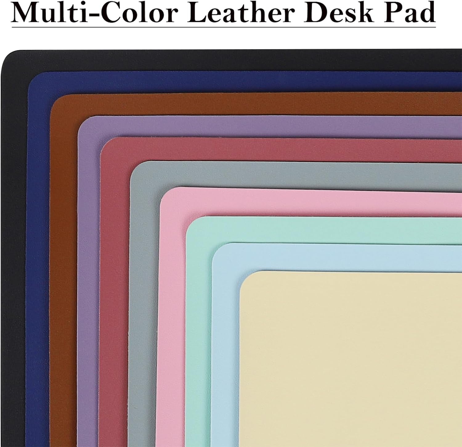 Leather Desk Pad, Non-Slip Mouse Pad, Waterproof Desk Writing Mat, (Multi-Color)