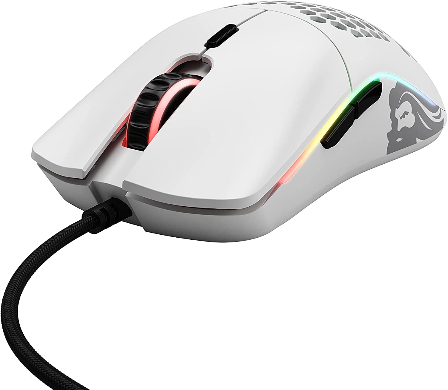 67G Superlight Wired Mouse, Honeycomb Design, RGB - Matte White