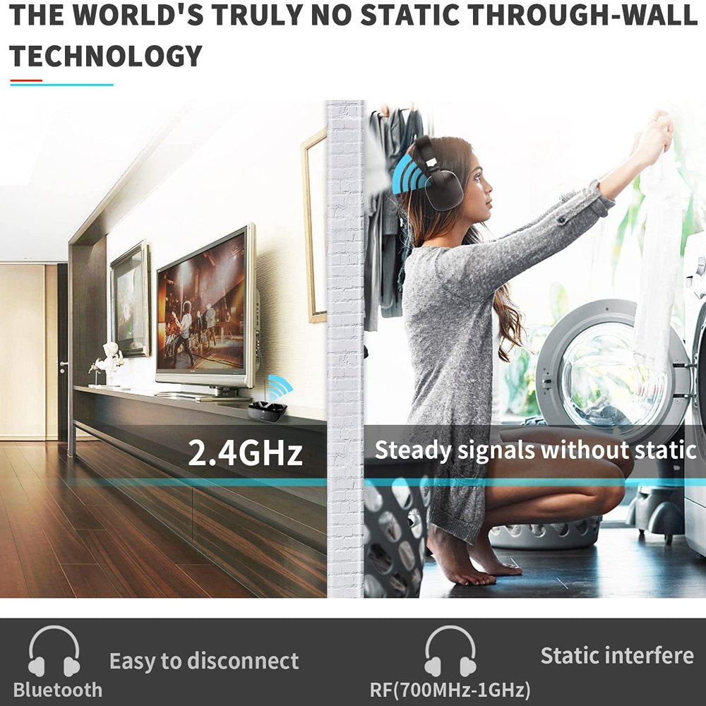 Wireless TV Headphones 2.4GHz